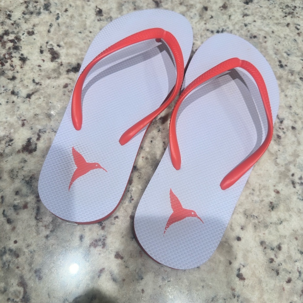 Ushuaia Red and White Flip Flops